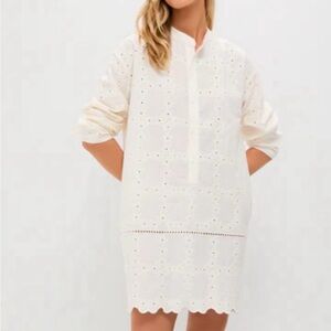 NWT - Tuckernuck Cream Penny Eyelet Shift Dress